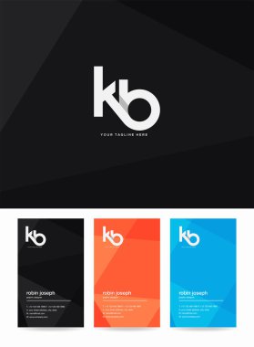 Letters logo Kb, template for business card  clipart