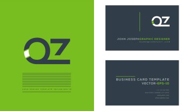 Logo Oz, kartvizit için şablon mektup 