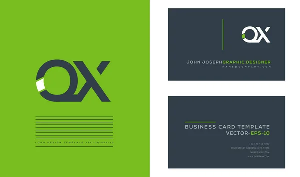 Cartas Logotipo Modelo Para Cartão Visita —  Vetores de Stock