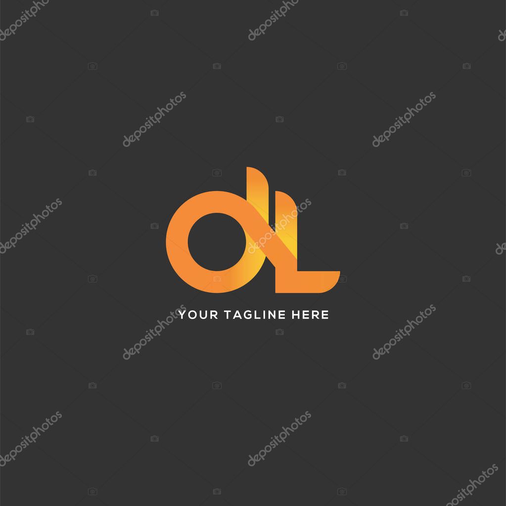 Letters logo Dl, template for business card