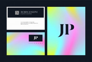 Logo Jp, kartvizit için şablon mektup 