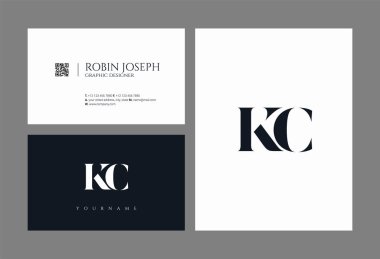 Logo Kc, kartvizit için şablon mektup 