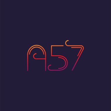 Harf rakam logolu A57, iş kartı için şablon 