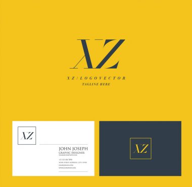 Logo Xz, iş kartı için şablon mektup 