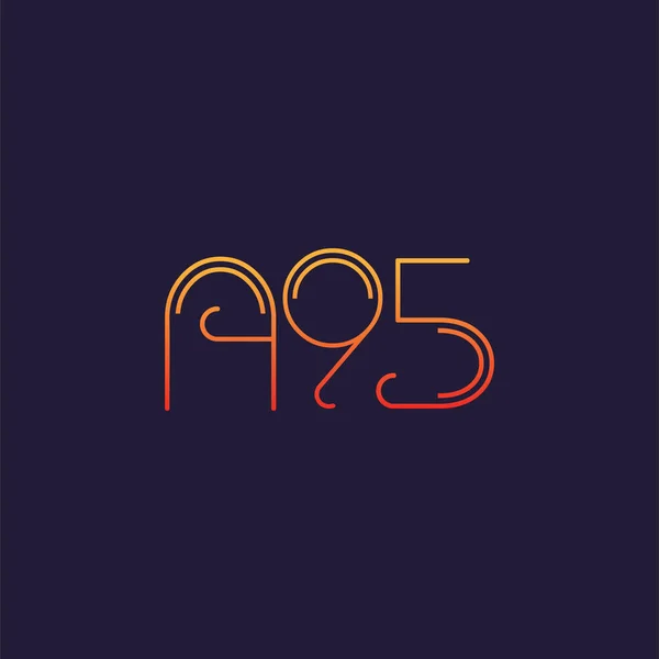 Επιστολή Λογότυπο Ψηφίο A95 Πρότυπο Για Επιχειρησιακό Κάρτα — Διανυσματικό Αρχείο