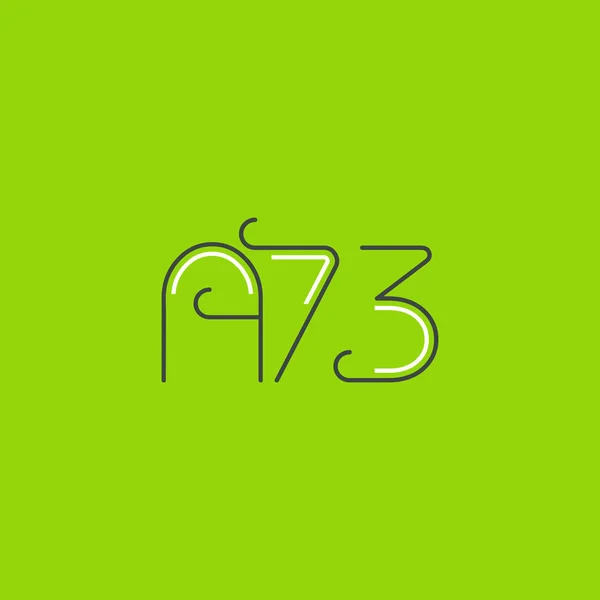 Letter Digit Logo A73 Template Buisness Card — Stock Vector