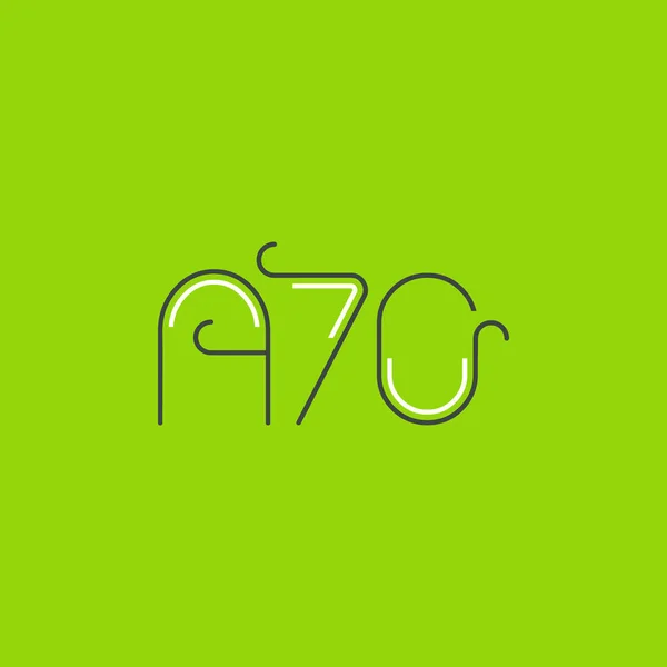 Επιστολή Λογότυπο Ψηφίο A70 Πρότυπο Για Επιχειρησιακό Κάρτα — Διανυσματικό Αρχείο