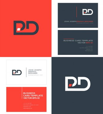 Logo Pd, kartvizit için şablon mektup 