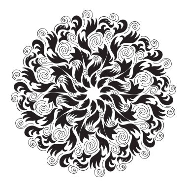 Düğün çiçek Mandala süslemeli el ilanı. Vektör oryantal tasarımı