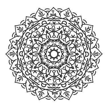 Düğün çiçek Mandala süslemeli el ilanı. Vektör oryantal tasarımı