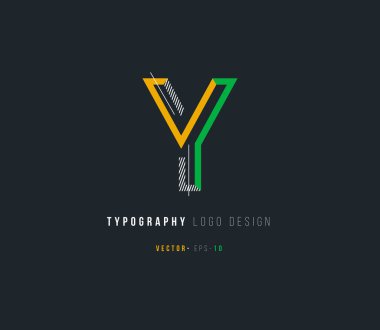 İş Kartı Şablonu için Y logosu, Vektör
