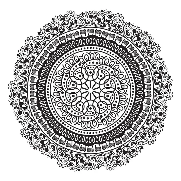 Düğün Çiçek Mandala Süslemeli Ilanı Vektör Oryantal Tasarımı — Stok Vektör