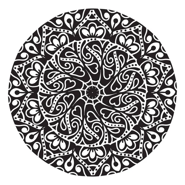 Folheto Casamento Com Ornamentos Mandala Florais Vector Oriental Design — Vetor de Stock