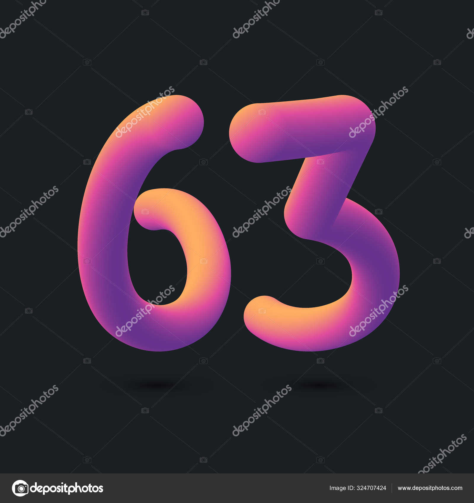 Number 63 logo Vector Art Stock Images | Depositphotos