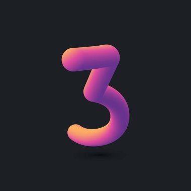 3. Yıldönümü Logo Tasarımı, 64 Numaralı Simge Vektör Şablonu