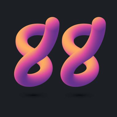 88 Yıldönümü Logo Tasarımı, 64 Numaralı Simge Vektör Şablonu