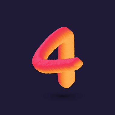 4. Yıldönümü Logo Tasarımı, 64 Numaralı Simge Vektör Şablonu