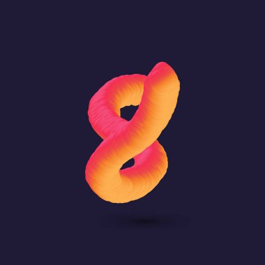 8. Yıldönümü Logo Tasarımı, 64 Numaralı Simge Vektör Şablonu