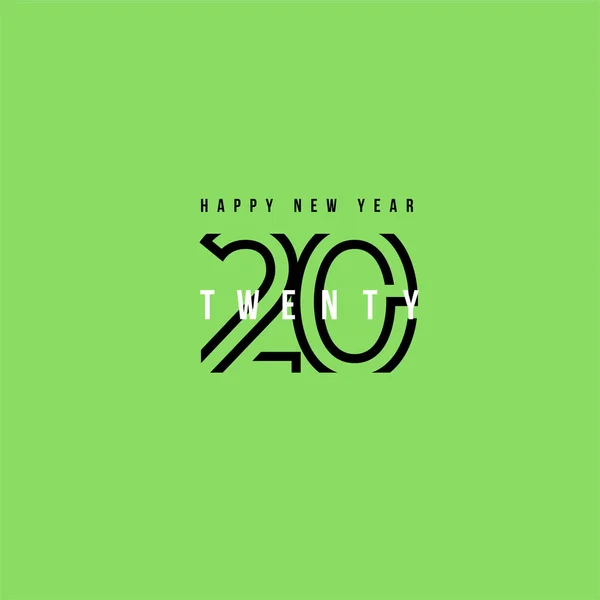 Projeto Cartão Feliz Ano Novo 2020 —  Vetores de Stock