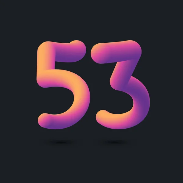 53周年記念ロゴデザイン 64番アイコンベクトルテンプレート — ストックベクタ