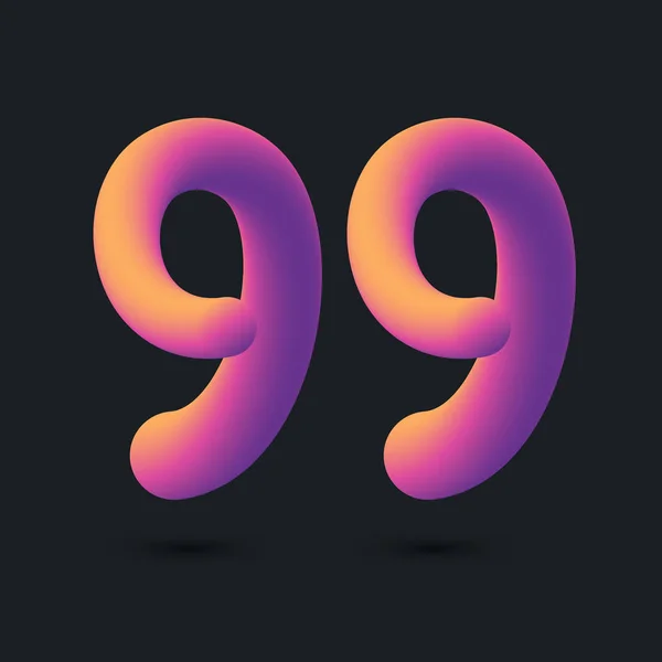 Anniversary Logo Design Number 64アイコンベクトルテンプレート — ストックベクタ