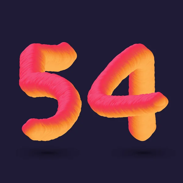 54周年記念ロゴデザイン 64番アイコンベクトルテンプレート — ストックベクタ