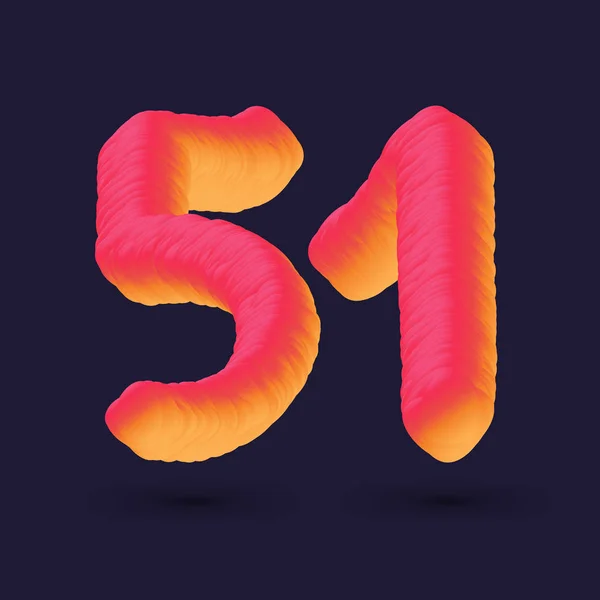 51周年記念ロゴデザイン 64番アイコンベクトルテンプレート — ストックベクタ