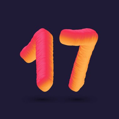 17. Yıldönümü Logo Tasarımı, 64 Numaralı Simge Vektör Şablonu
