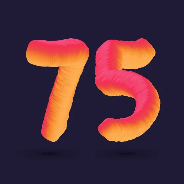 Anniversary Logo Design Number Icon Vector Template — ストックベクタ