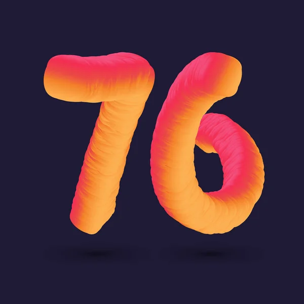 Anniversary Logo Design Number Icon Vector Template — ストックベクタ