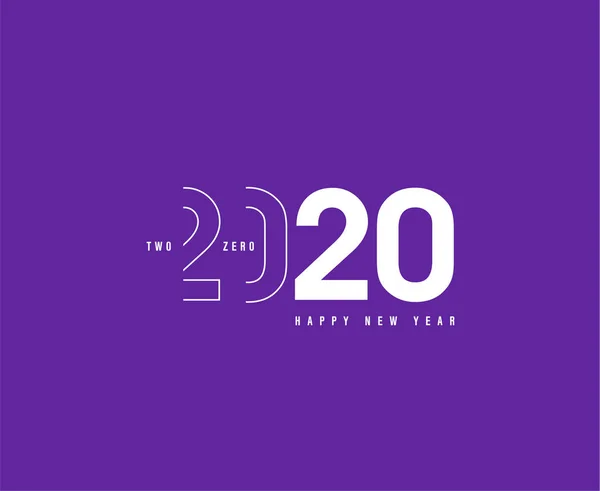 Año Nuevo Logo 2020 — Archivo Imágenes Vectoriales