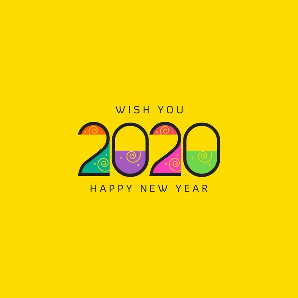 New Year Logo 2020 — Stock Vector