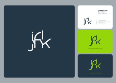 İş Kartı Şablonu için logo jfk, Vektör