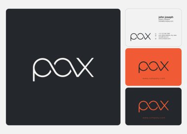 İş Kartı Şablonu için logo Pax, Vektör