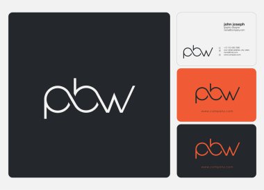 İş Kartı Şablonu için logo pbw, Vektör