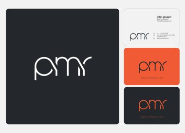 İş Kartı Şablonu için logo pMr, Vektör