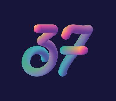 Şirket logosu ve kartvizit tasarımı için 37 numaralı logo ikonu vektör şablonu.