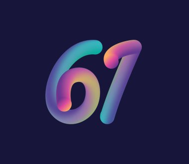 Şirket logosu ve kartvizit tasarımı için 61 numara logo ikonu vektör şablonu.
