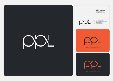 İş Kartı Şablonu için logo ppl, Vektör