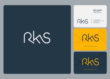 İş Kartı Şablonu için logo rks, Vektör