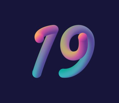 Şirket logosu ve kartvizit tasarımı için 19 numaralı logo ikonu vektör şablonu.