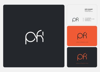 İş Kartı Şablonu için logo pfi, Vektör