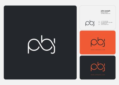 İş Kartı Şablonu için pbj logosu, Vektör