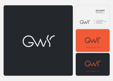 İş Kartı Şablonu için logo gwr, Vektör