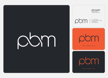 İş Kartı Şablonu için pbm logosu, Vektör