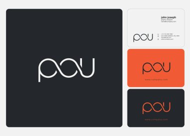 İş Kartı Şablonu için logo pou, Vektör