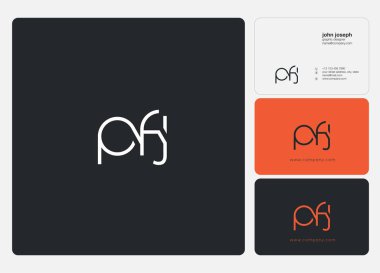 İş Kartı Şablonu için logo pfj, Vektör