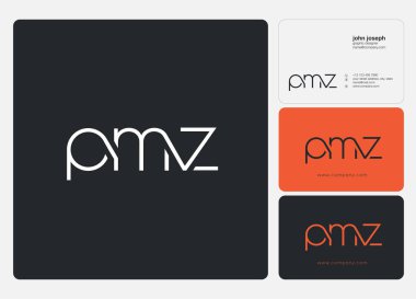 İş Kartı Şablonu için logo pmz, Vektör