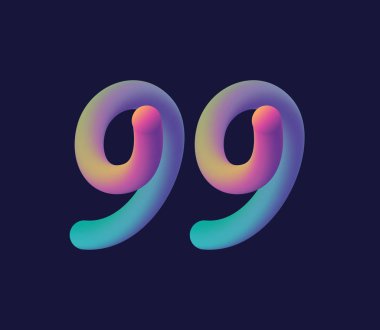 Şirket logosu ve kartvizit tasarımı için 99 numaralı logo ikonu vektör şablonu.