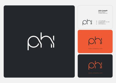 İş Kartı Şablonu için logo phi, Vektör